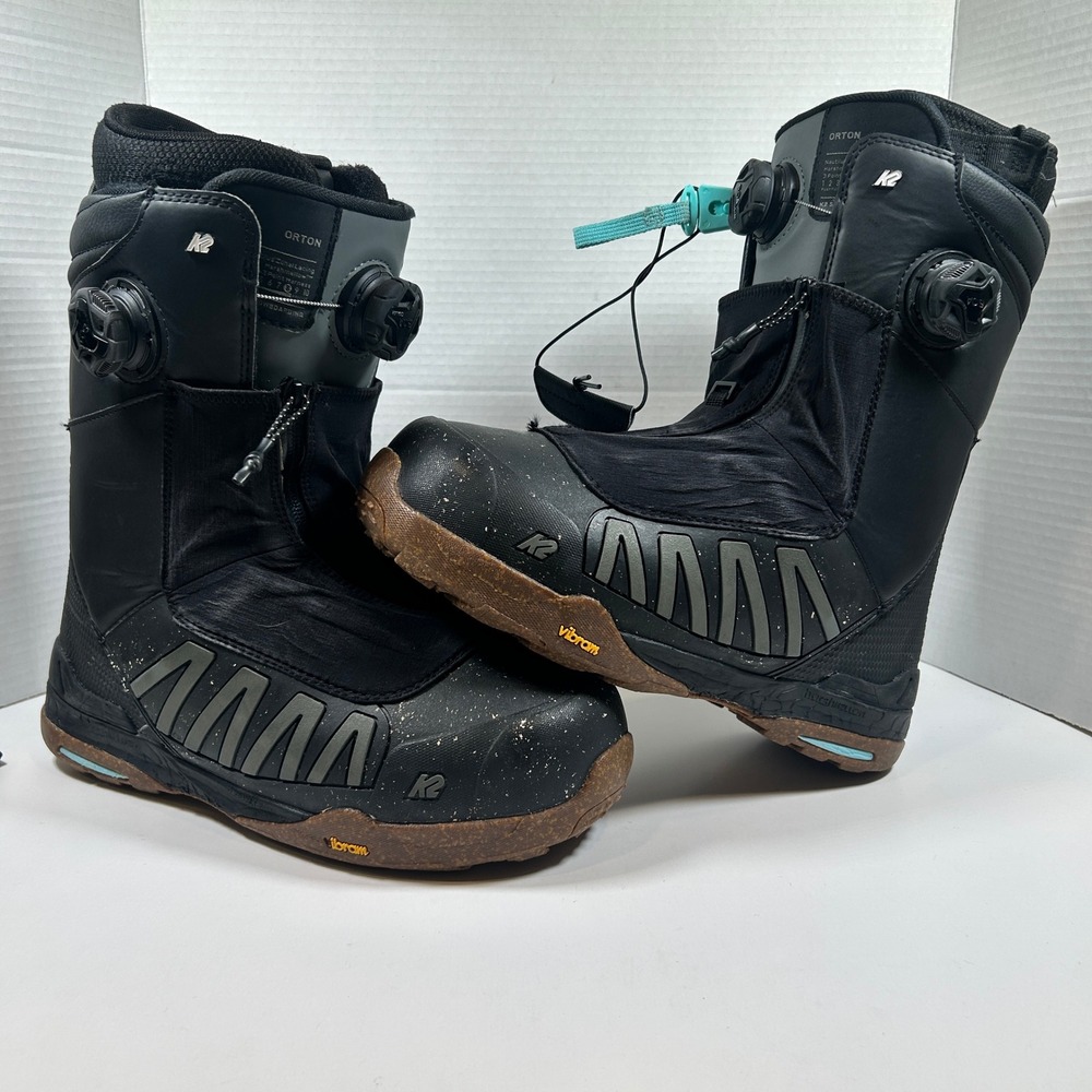 K2 Orton Boots Mens Size 9.5 Snowboard Black BOA Intuition MS95R